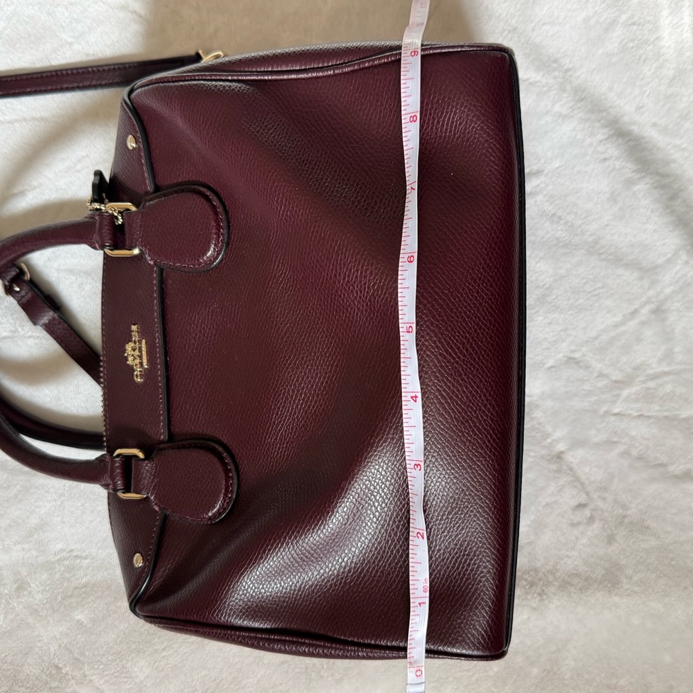 Coach Leather Satchel Bag in Burgundy - Picture 5 of 6